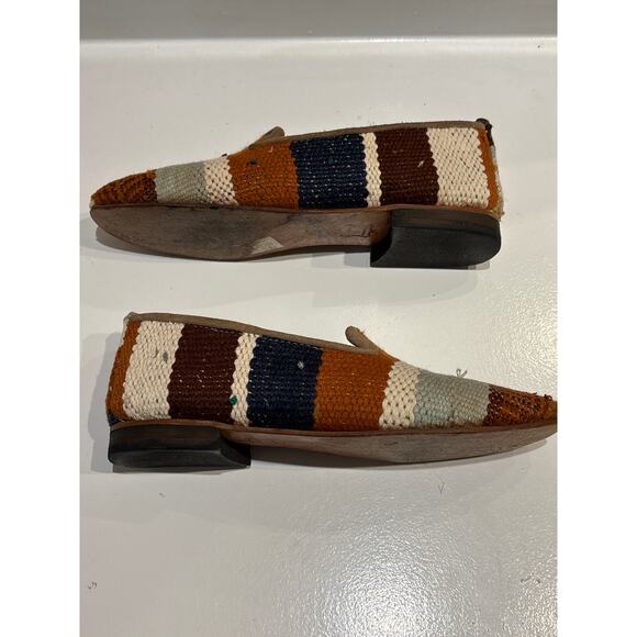 HANDCRAFTED Oysterbelle Kilim Woven Slip On Loafers Women’s Size 8.5 - Picture 3 of 8